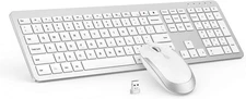 Wireless Keyboard and Mouse Combo Full Size Slim 2.4G with Numeric Keypad