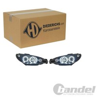 Diederichs Tuning H4 Scheinwerfer Satz Klarglas Schwarz Passend FüR Peugeot 206