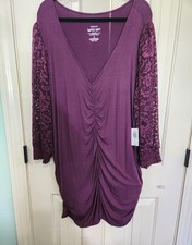 TORRID TUNIC TOP 3/4 SLEEVE SUPER SOFT BLOUSE 6 6X 6XL 30 NEW with Tags