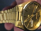 Vintage Seiko SQ Quartz Men's Wristwatch Gold Tone Matching Bracelet Not Running