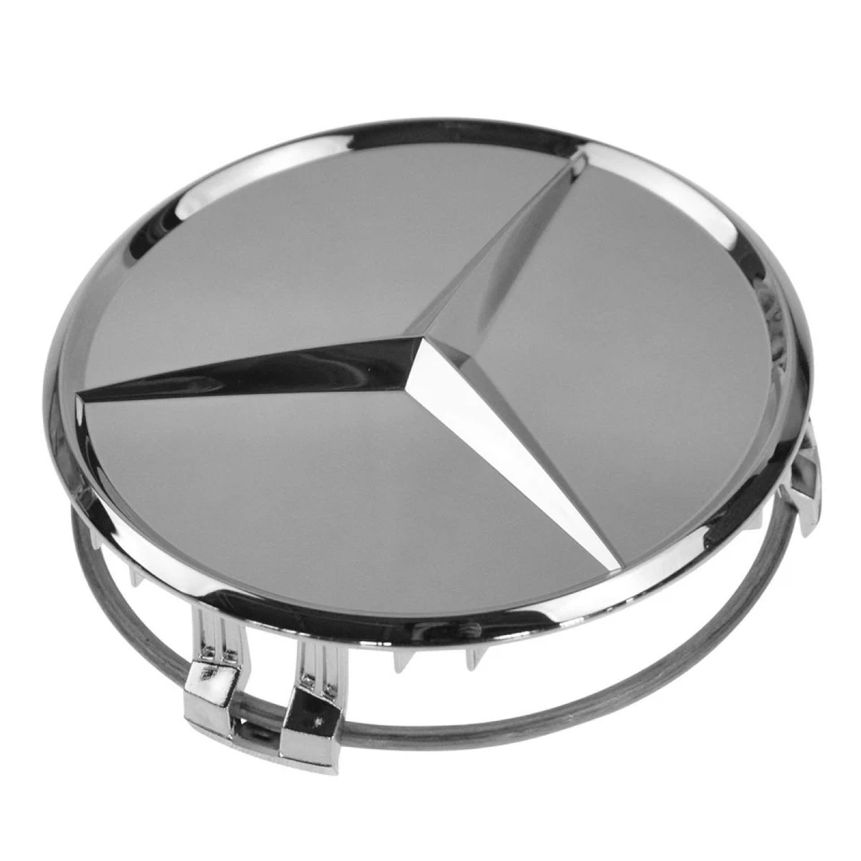 OEM Wheel Center Cap & Raised Star Chrome LH RH Front Rear for Mercedes Benz - Image 3 of 4
