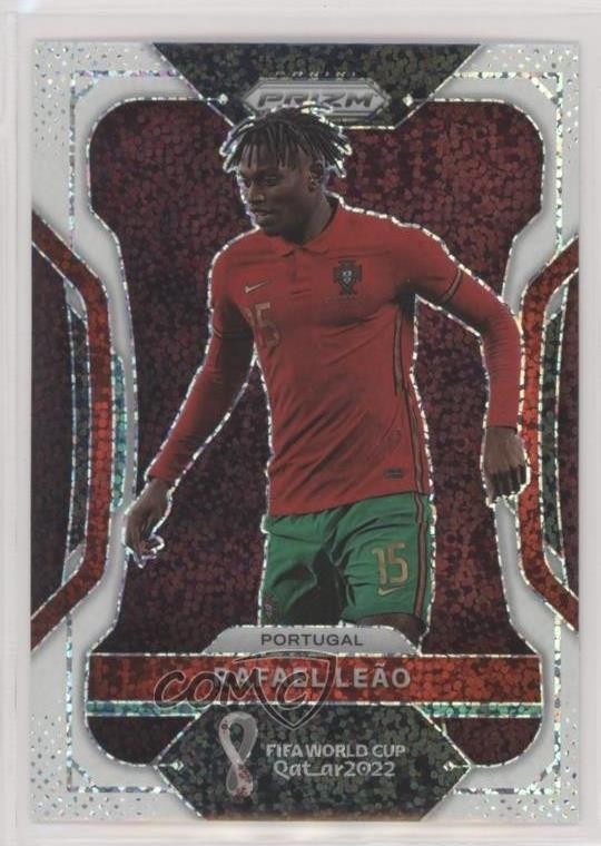 2022 Panini Prizm World Cup Qatar White Sparkle Prizm Rafael Leao #181 0s9t