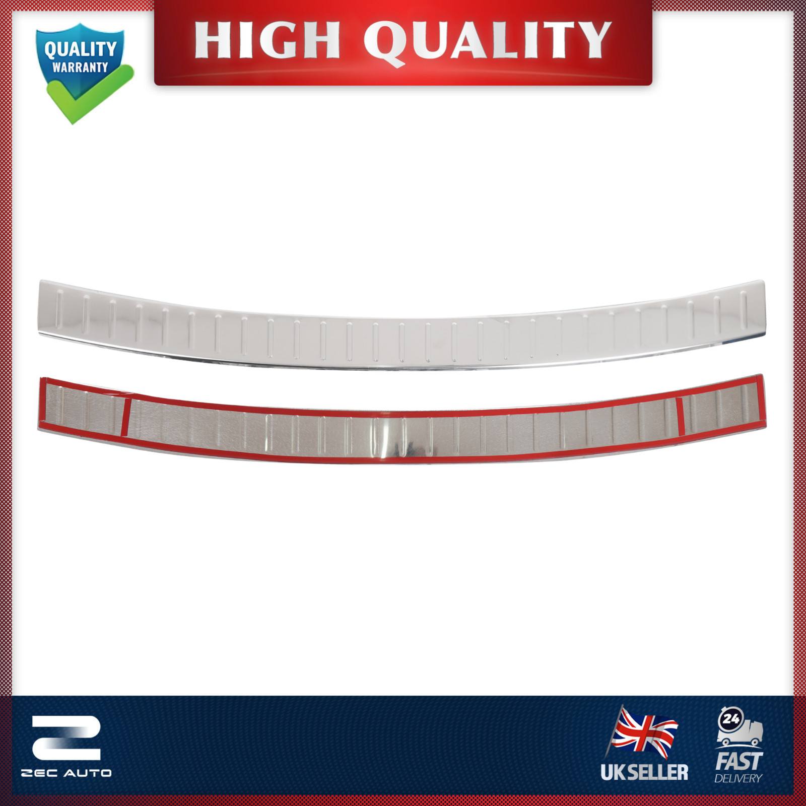 FOR VW TIGUAN MK2 2016-2024 REAR BUMPER STEP PLATE CHROME TRIM STEEL GUARD