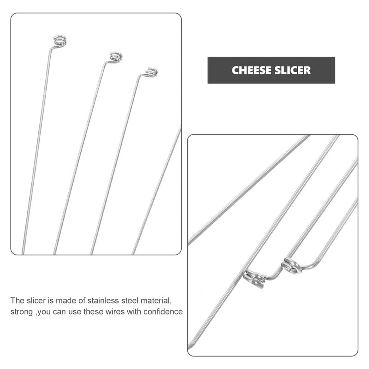 10 Pack Stainless Steel Cheese Slicer Wire Blade Replacement Block Cheese Cut...