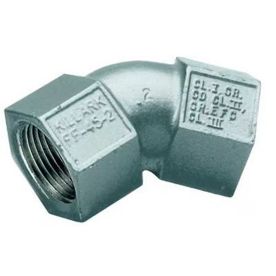 Hubbell Killark Ff-45-2Ww Imc 45 Deg Elbow, 3/4 In, Threaded, Aluminum, Plain,
