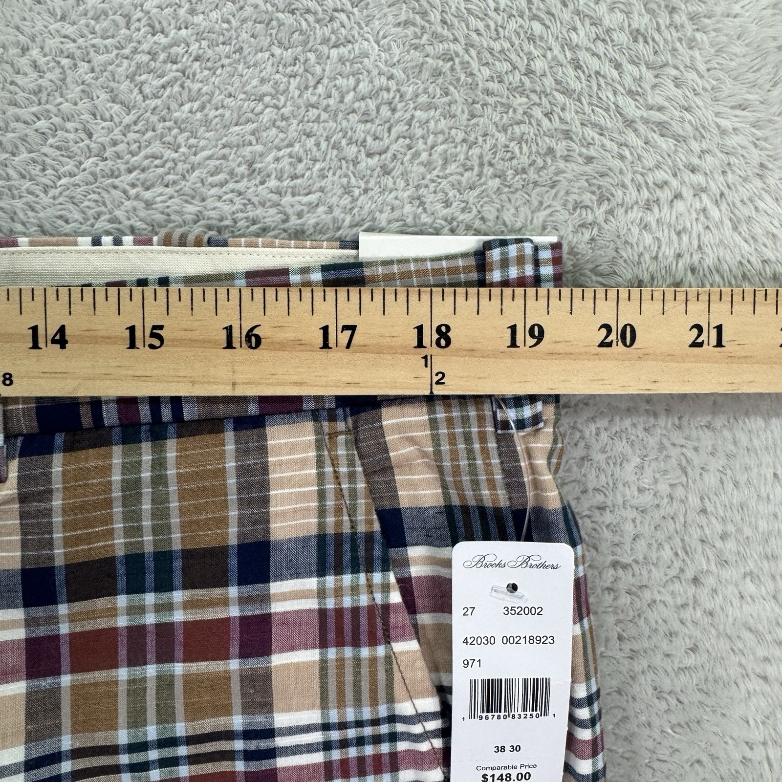 NEW Brooks Brothers Indian Madras Plaid Golf Pants Mens 38x30 Cotton Patchwork thumbnail 8