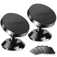 Coolpow 2 Packs Magnetic Phone Holder for Car Strong Magnet Phone Holders for Y