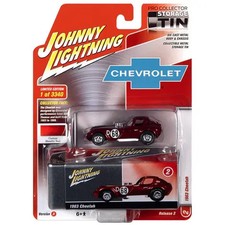 JLCT004A-2 Johnny Lightning 1963 Cheetah Metallic Red with Collectible Metal Sto