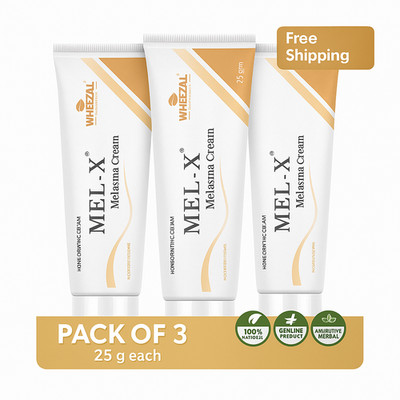 3 x 25g Wheezal Mel-X Melasma Cream Homeopathic Herbal Supplements Pigmentation
