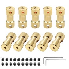 Zorfeter 10Pcs 2mm to Brass Shaft Coupling Joint 2mm,