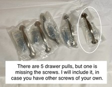 Set Of 4  3  Half-Round Foot 76 mm Center-to-Center Satin Nickel Drawer Pull