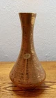Vtg Stangl Granada 22K brushed gold on tan 8" bud vase #4050, original sticker