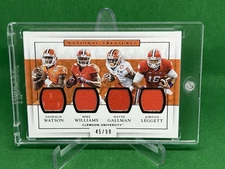 Deshaun Watson Williams Gallman Leggett 2017 National Treasures quad /99 Clemson