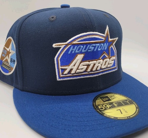 Houston Astros New Era The Blues 59Fifty Gorra Ajustada 35 Años Parche 7 5/8 Nuevo con Etiquetas - Imagen 2 de 5