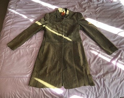 Anonymous John Carlisle Womens Real Quality Leather Coat Sz M 3/4 Length