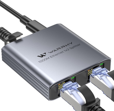 WARRKY LAN Splitter 1 auf 2  1000Mbps Ethernet