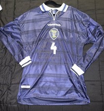 Scotland 1998 Match Worn Player Issue Shirt Signed Colin Calderwood Long Sleeved