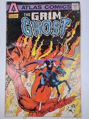 The Grim Ghost Issue No 1 Atlas Comics January 1975 Vintage Comic Book