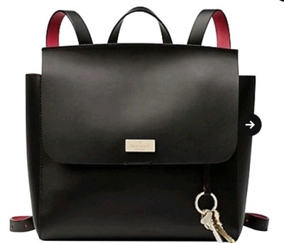 Kate Spade Putnam Drive Quincy Backpack KATE SPADE Quincy Putnam Drive NWOT Black Pink Smooth  main image 4