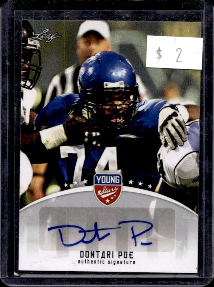 Dontari Poe Leaf Young Stars #33 Autograph