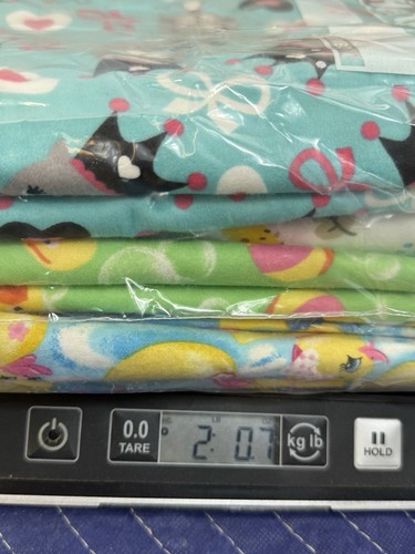 Mixed Fabric Lot Cotton Flannel Ducks Zoo Animals Cats Craft Bundle