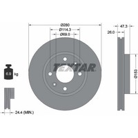 2X Textar 92136600 Bremsscheibe FüR Hyundai KIA Elantra Sonata Grandeur Optima