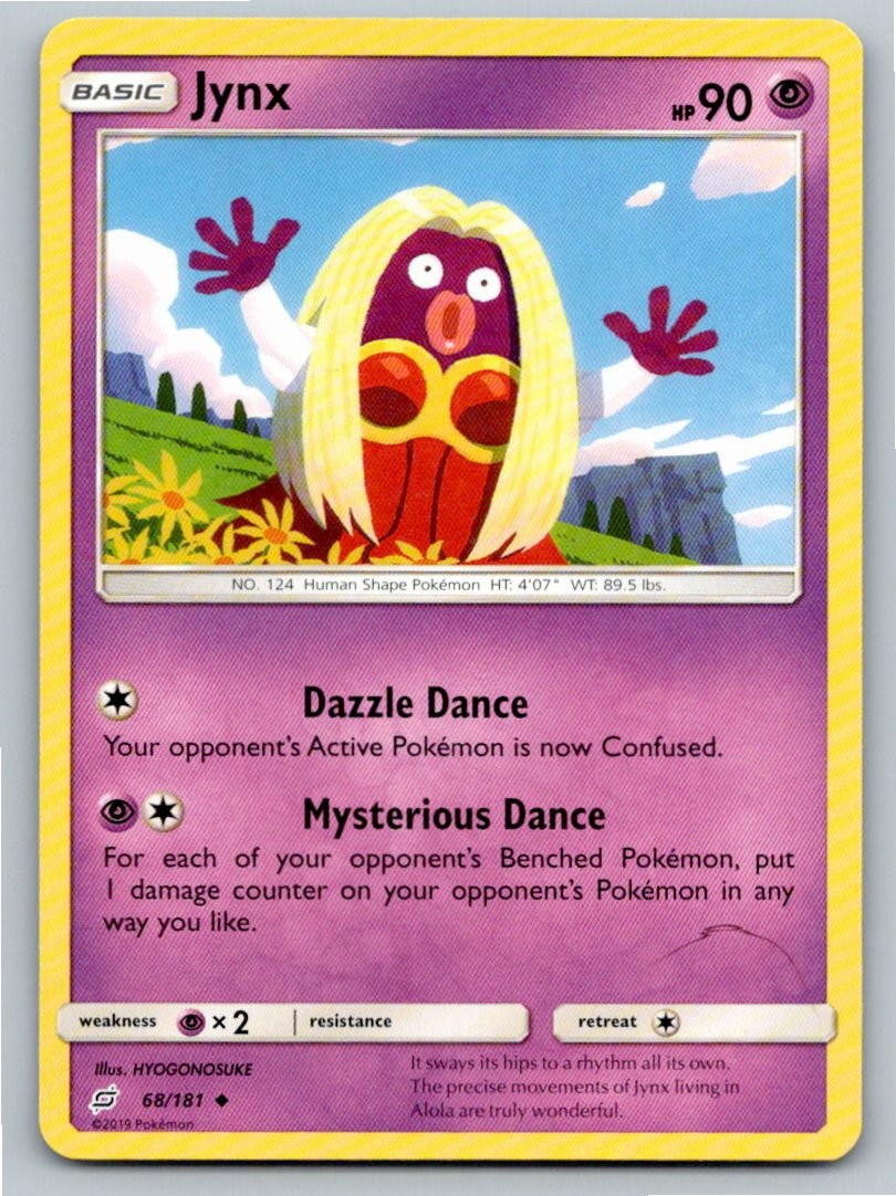 2019 POKEMON JYNX TEAM UP 68/181 UC NM A89281 FREE S&H