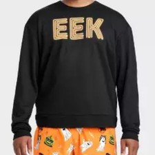 Hyde EEK Men's Fleece Lined Crewneck Sleep Shirt Size XL Glow in Dark NWT