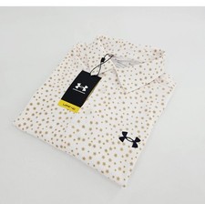 Under Armour UA Playoff 2.0 Printed Polo Large White Floral Loose NEW