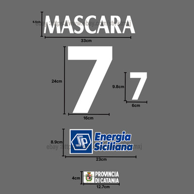 07/08 Catania Home Name Set  Sponsor Patch  Choose Sponsor Nameset Heat Transfer