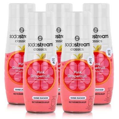 SodaStream Getränke-Sirup ohne Zucker Pink Grapefruit 440ml (5er Pack)