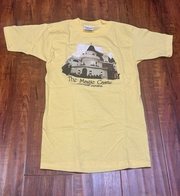 Vintage 1980 s The Magic Castle Hollywood Yellow Single Stitch T-Shirt - Size S