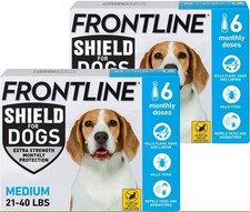 Frontline Shield For Dogs M Blue 21-40lbs 12 doses