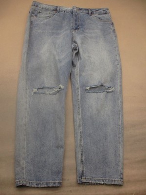 NWT Wild Fable Size 18/34 Womens Blue Cotton Blend Highest Waist Mom Jeans 176