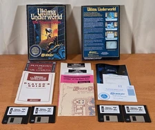 Ultima Underworld Stygian Abyss IBM PC Big Box Game 3.5" Floppy Complete CIB Map