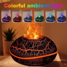 LED Light Aromatherapy Diffuser Aroma Essential Oil Air Humidifier Crack Pattern