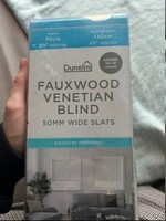 90cm Dunelm Stone Ariella Fauxwood 50mm Slats Venetian Blind (£65 RRP)