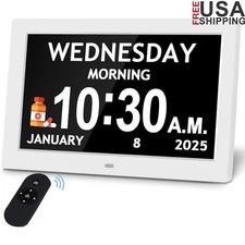 Digital Clock HD Alarm Reminder Auto Dimmable Smart Clock Seniors