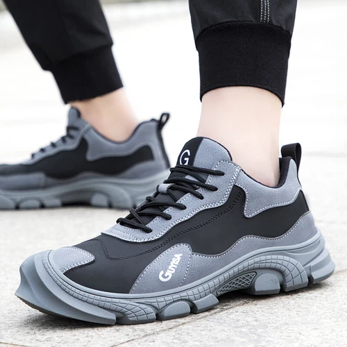 Men's Safety Shoes Steel Toe Cap Breathable Non-slip Indestructible Boots Hiking - Picture 7 of 16