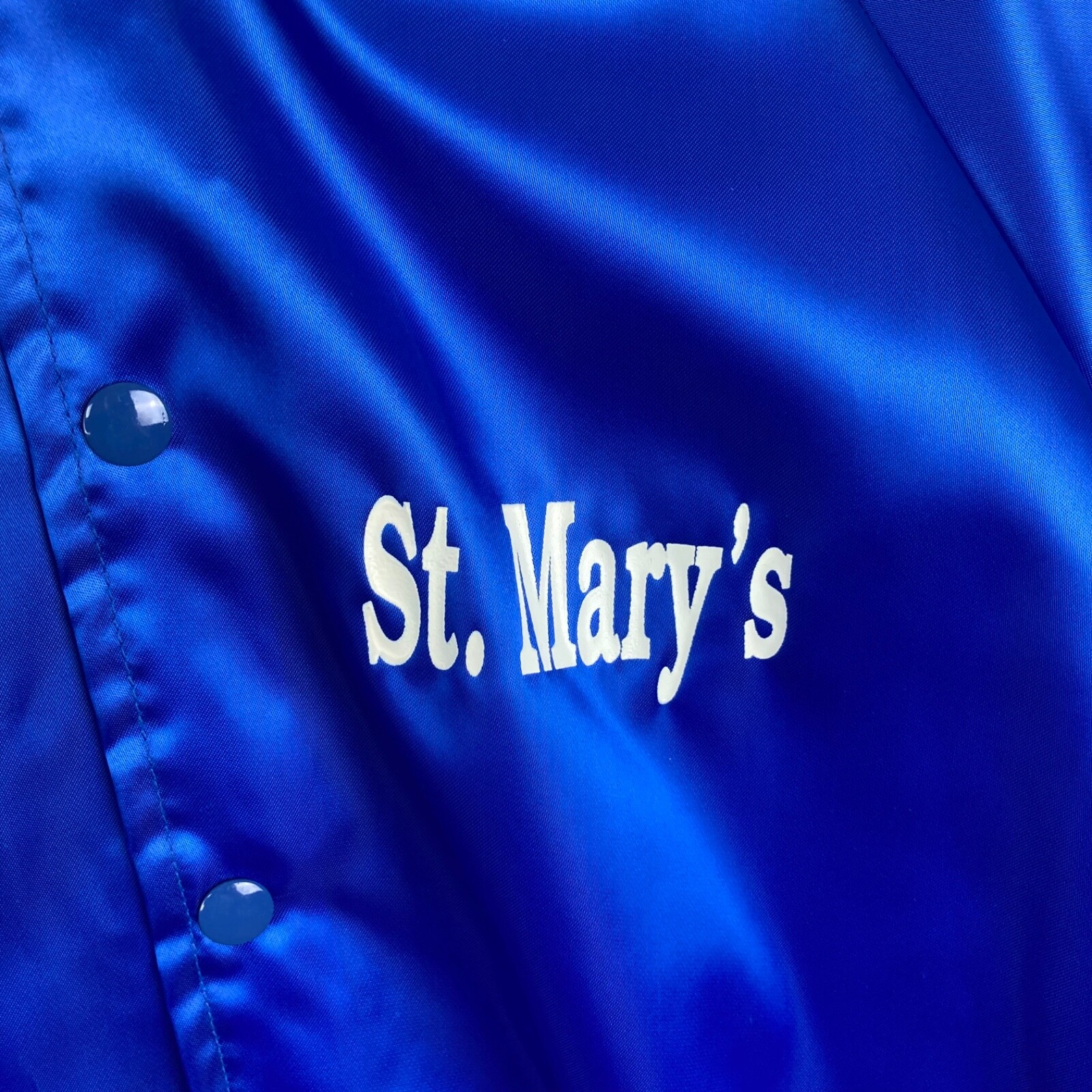 Vintage Made in USA Auburn Sportswear St. Mary's Blue Windbreaker Jacket XL