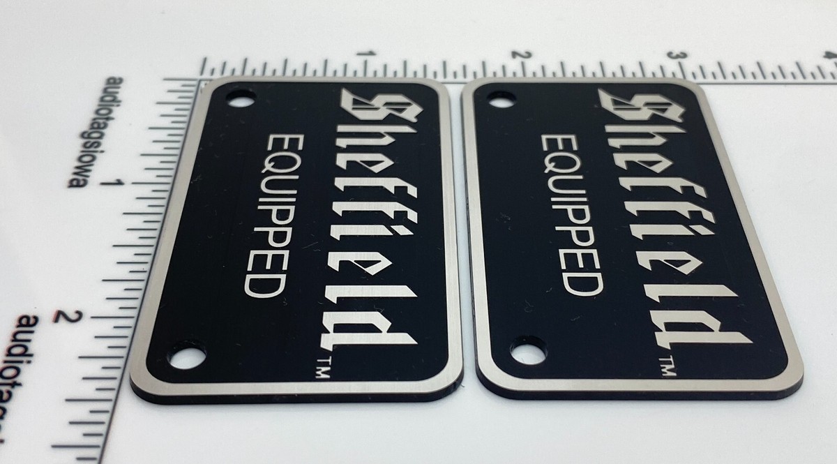 Sheffield Equipped Peavey Speaker Badges Silver Incised