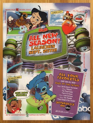 2004 ABC Kids TV Print Ad/Poster Proud Family Lilo Stitch Phil of