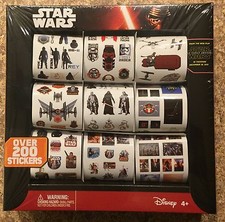 Star Wars 9 Roll Sticker Box Set 200 Stickers New
