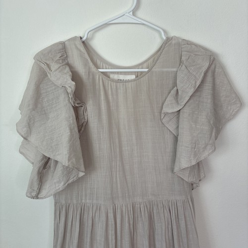 Dress By The GREAT. Beige Smocked Ready to wear lightweight cotton women’s sz 0 - Picture 4 of 13