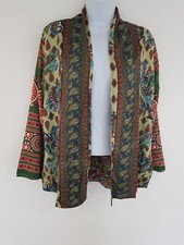 Jacket Reversible Satin Vintage Boho Folk Indian Festival One Size Hippie Light