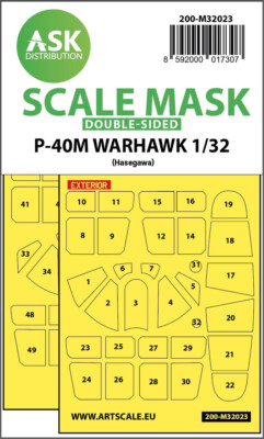 1/32 Art Scale P-40M Warhawk double-sided express masks for Hasegawa/Hobby2000