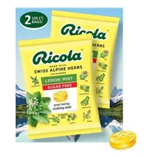 Ricola Sugar Free Lemon Mint Cough Drops 210 Lozenges Soothing Relief
