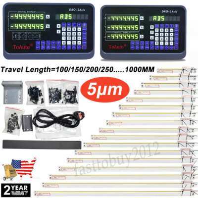 2/3 Axis Digital Readout Linear Scale DRO Display 5um for Bridgeport Mill Lathe