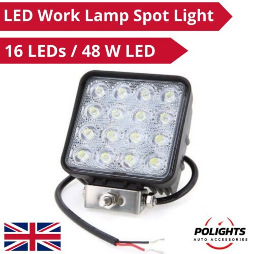 1x 12-24v Led Work Lamp Spot Lights Bar 48w Offroad Truck Suv Car Atv Boat Lorry - Picture 1 of 10