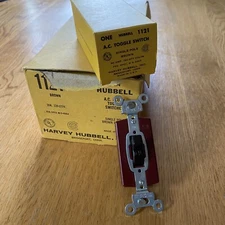 Lot of 10 Toggle Switch Hubbell 1121 AC Flush Single Pole NIB NOS Brown Bakelite